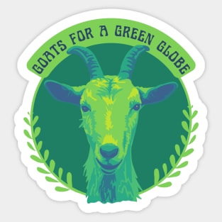 Goats For A Green Globe Sticker